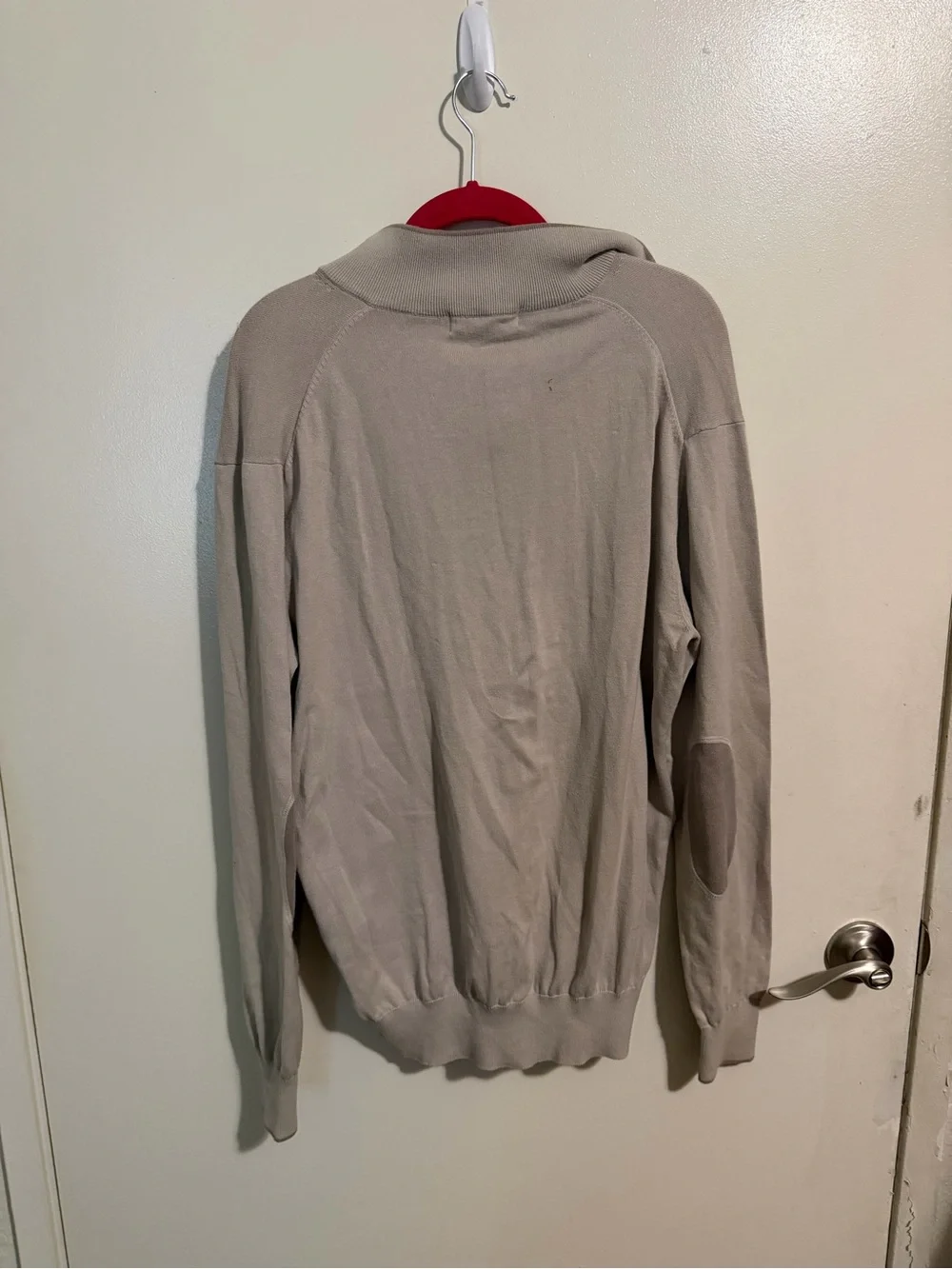 Classic Half-Zip Sweater in Light Taupe